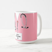 パーソナライズされたナース コーヒーマグカップ (正面右)