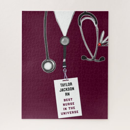パーソナライズされたナース ジグソーパズル (縦)