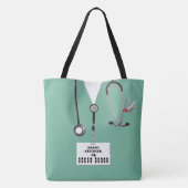 パーソナライズされたナース トートバッグ (裏面)