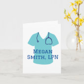 パーソナライズされたナース/ドクタースクラップ卒業カード カード (黄色い花)