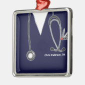 パーソナライズされたナース メタルオーナメント (左)