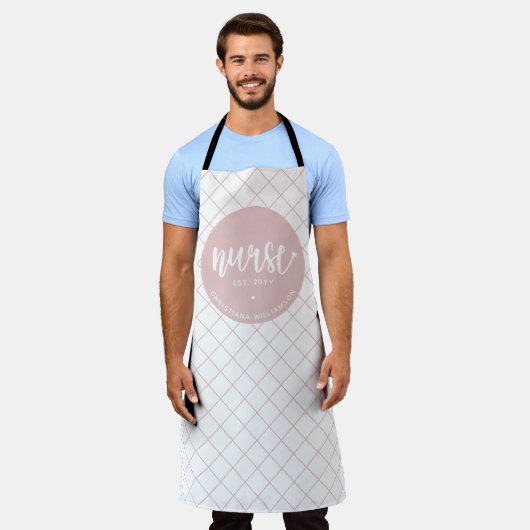 パーソナライズされたナースRN卒業エレガント エプロン (着用した状態)