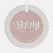 パーソナライズされたナースRN卒業エレガント ガラスオーナメント (裏面)