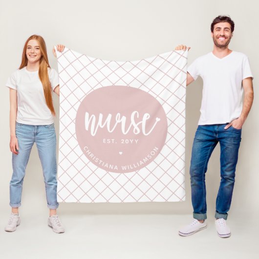 パーソナライズされたナースRN卒業エレガント フリースブランケット (インサイチュ)