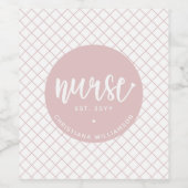 パーソナライズされたナースRN卒業エレガント ワインラベル (シングルラベル)