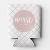 パーソナライズされたナースRN卒業エレガント 缶クーラー (裏面)