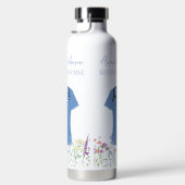 パーソナライズされたナースRN LPN NP青スクラブ ウォーターボトル (右面)