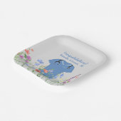 パーソナライズされたナースRN LPN NP青スクラブ ペーパープレート (傾斜あり)