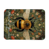 パーソナライズされたニホンイタチチョウボタニカルウェディング マグネット (横)