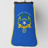 パーソナライズされたネバダ州旗の表示 ゴルフヘッドカバー (回転90)