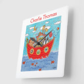 パーソナライズされたノアの箱舟 スクエア壁時計 (傾斜)