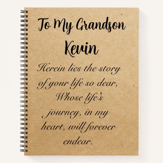 パーソナライズされたノートのスパイラカスタムル仕訳帳 ノートブック (正面)