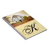 パーソナライズされたノートブックサンセットバーンカントリー素朴 ノートブック (右側)