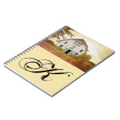 パーソナライズされたノートブックサンセットバーンカントリー素朴 ノートブック (左側)