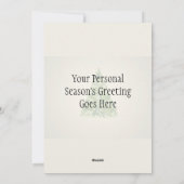 パーソナライズされたノームサンタ フラット ホリデー カード (裏面)