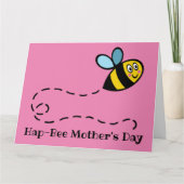 パーソナライズされたハチの忙しい母の日カード カード (正面)
