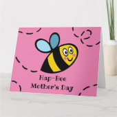 パーソナライズされたハチの母の日カード カード (正面)