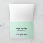 パーソナライズされたハッピーイースターファミリーフォトカード カード (内部)