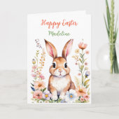 パーソナライズされたハッピーイースタープラスカラーリングページ カード (正面)