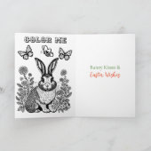 パーソナライズされたハッピーイースタープラスカラーリングページ カード (内部)