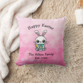 パーソナライズされたハッピーイースター化粧枕 クッション (ブランケット)