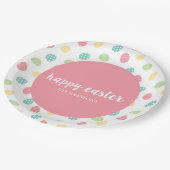パーソナライズされたハッピーイースター卵紙プレート ペーパープレート (アングル)