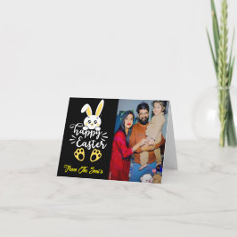 パーソナライズされたハッピーイースター挨拶 | カスタムファミリー シーズンカード
