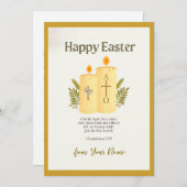 パーソナライズされたハッピーイースター挨拶 シーズンカード (正面/裏面)