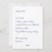 パーソナライズされたハッピーイースター挨拶 シーズンカード (裏面)