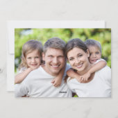 パーソナライズされたハッピーイースター水彩バニー写真 シーズンカード (裏面)