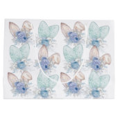 パーソナライズされたハッピーイースター水色 ラージペーパーバッグ (裏面)