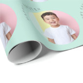 パーソナライズされたハッピーイースター緑 ラッピングペーパー (ロールコーナー)