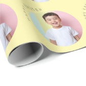 パーソナライズされたハッピーイースター黄 ラッピングペーパー (ロールコーナー)