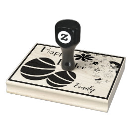 パーソナライズされたハッピーイースター ラバースタンプ