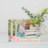 パーソナライズされたハッピーイースター |写真 シーズンカード (スタンド正面)