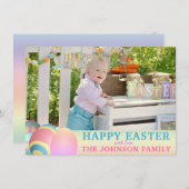 パーソナライズされたハッピーイースター |写真 シーズンカード (正面/裏面)