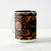 パーソナライズされたハッピーハローウィングリッタースカルMag 2 ツートーンマグカップ (正面左)