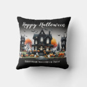 パーソナライズされたハッピーハローウィン クッション (裏面)