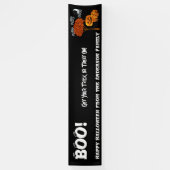 パーソナライズされたハッピーハローウィン 横断幕 (縦)