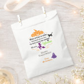 パーソナライズされたハッピーハローウィン | Witches Go Riding フェイバーバッグ (クリップ留めされた状態)