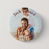 パーソナライズされたハッピーバースデーお祝い 缶バッジ (正面)