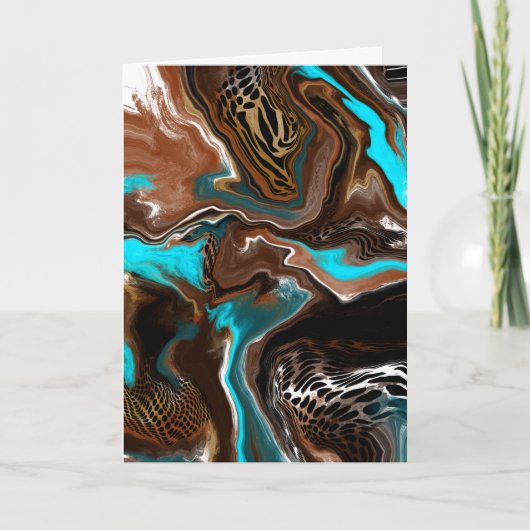 パーソナライズされたハッピーバースデーかわいらし抽象芸術 カード (正面)