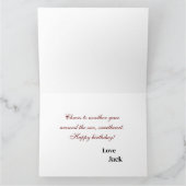 パーソナライズされたハッピーバースデーの写真の妻 カード (内部)