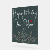 パーソナライズされたハッピーバースデーアクリル標識 アクリルサイン (傾斜)