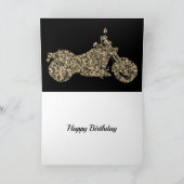 パーソナライズされたハッピーバースデーオートバイカード カード (内部)