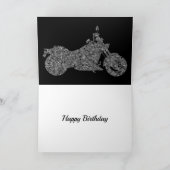 パーソナライズされたハッピーバースデーオートバイカード カード (内部)