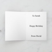 パーソナライズされたハッピーバースデーカード – ビーチラマ カード (内部)