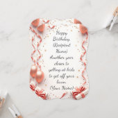 パーソナライズされたハッピーバースデーカード – 名前をカスタムする カード (正面/裏面インサイチュ)