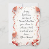 パーソナライズされたハッピーバースデーカード – 名前をカスタムする カード (裏面)