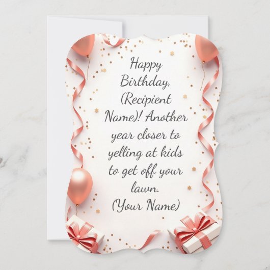 パーソナライズされたハッピーバースデーカード – 名前をカスタムする カード (裏面)